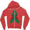 liver ribbon and rose Zipper Hoodie