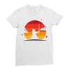 Samurai Sunset Ladies Fitted T-Shirt