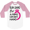 sun, sand &amp; a ring on my hand 3/4 Sleeve Shirt
