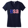 american freedom flag Women's V-Neck T-Shirt