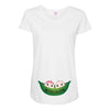Two Peas In a Pod Twin Babies Maternity Scoop Neck T-shirt