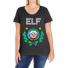 elf christmas Ladies Curvy T-Shirt