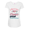 A March Girl Like A Flowers Maternity Scoop Neck T-shirt