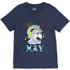 unicorns are born in may cute unicorn V-Neck Tee