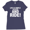 Eat Sleep Ride Ladies Fitted T-Shirt