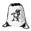 black rabbit Drawstring Bags