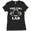 this girl loves her lab Ladies Fitted T-Shirt