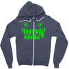 fun monster face, eat, beast, Zipper Hoodie