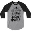 You Cant Scare Me I am Biker Uncle 3/4 Sleeve Shirt