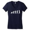 evolution of a golfer Women's V-Neck T-Shirt