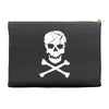skull and crossbones pirate neon Accessory Pouches