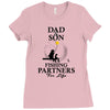 Dad And Son Fishing Partners For Life Ladies Fitted T-Shirt
