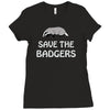 save the badgers Ladies Fitted T-Shirt