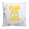 back to the future inspired flux capacitor delorean movie Throw Pillow