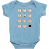 charlie moticons Baby Bodysuit