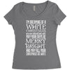 white christmas Women's Triblend Scoop T-shirt