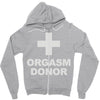 orgasm donor Zipper Hoodie