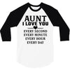 I Love You Aunt 3/4 Sleeve Shirt