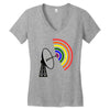gaydar gay rainbow radar Women's V-Neck T-Shirt