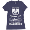 I'm Called Papi Because  I'm Way Too Cool To Be Called Grandfather Ladies Fitted T-Shirt