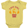 This Girl Loves Her Great Dane Baby Onesie