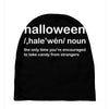 Halloween Definition T-Shirt Funny Halloween Gift Baby Beanies