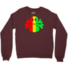 rasta skull and crossbones Crewneck Sweatshirt