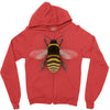 realistic bee Zipper Hoodie