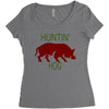 hantin hog Women's Triblend Scoop T-shirt