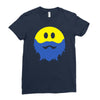 bearded smiley face Ladies Fitted T-Shirt