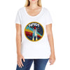 Nasa  Blue White Yellow Color Ladies Curvy T-Shirt