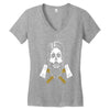 lumberjack skull Women's V-Neck T-Shirt