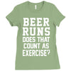 beer runs does that count as exercise funny Ladies Fitted T-Shirt