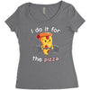 i do it for the pizza Women's Triblend Scoop T-shirt