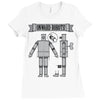 onward robots! &ndash; by chris ware Ladies Fitted T-Shirt