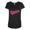 gay pride catcher funny Maternity Scoop Neck T-shirt