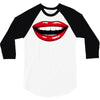 lips red 3/4 Sleeve Shirt