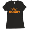 new rocky balboa stallone dark blue logo movie Ladies Fitted T-Shirt