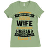 Super Cool Wife Of A Freaking Awesome Husband Ladies Fitted T-Shirt