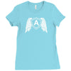 wings letter a Ladies Fitted T-Shirt