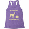 vacation, alpaca bag Racerback Tank