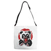 angry panda Adjustable Strap Totes