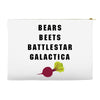 bears beets battlestar galactica Accessory Pouches