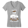 daddy and son not always eye to eye Women's V-Neck T-Shirt