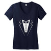 classic black tuxedo t shirt Women's V-Neck T-Shirt