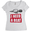 need a beat Women's Triblend Scoop T-shirt