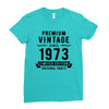 Premium Vintage Since 1973 Limited Edition Original Parts Ladies Fitted T-Shirt