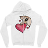 bunny rabbit love Zipper Hoodie