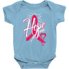 breast cancer awareness hope ribbon heart Baby Onesie