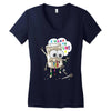 leaf cartoon Women's V-Neck T-Shirt